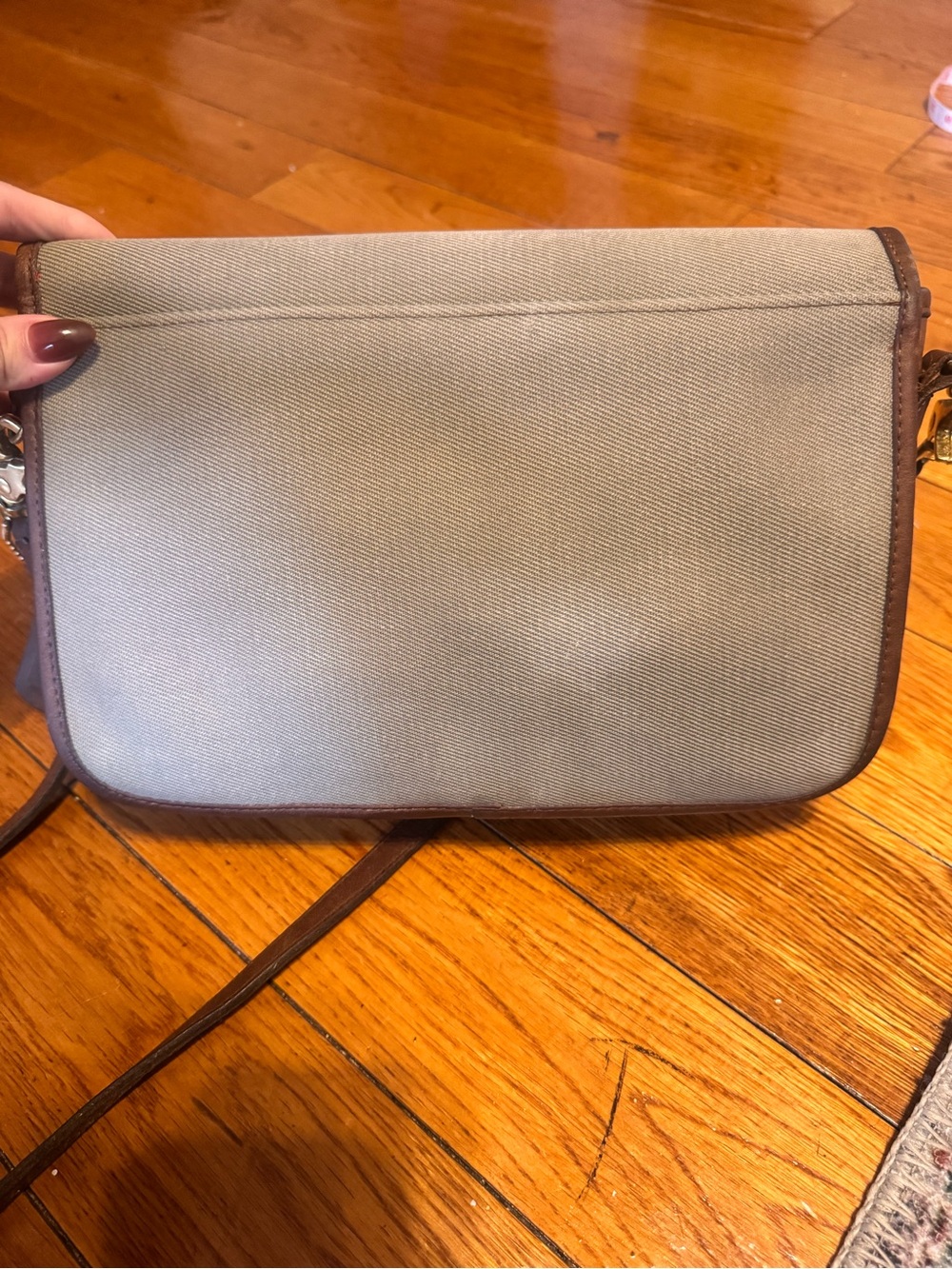 Vintage Coach Cotton Twill NYC made crossbody style 9635 Rare - Picture 8 of 16